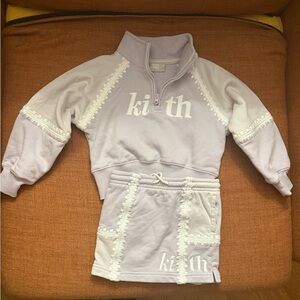 Kith Lavender Sweatshirt and Skirt Set size 3t worn once.